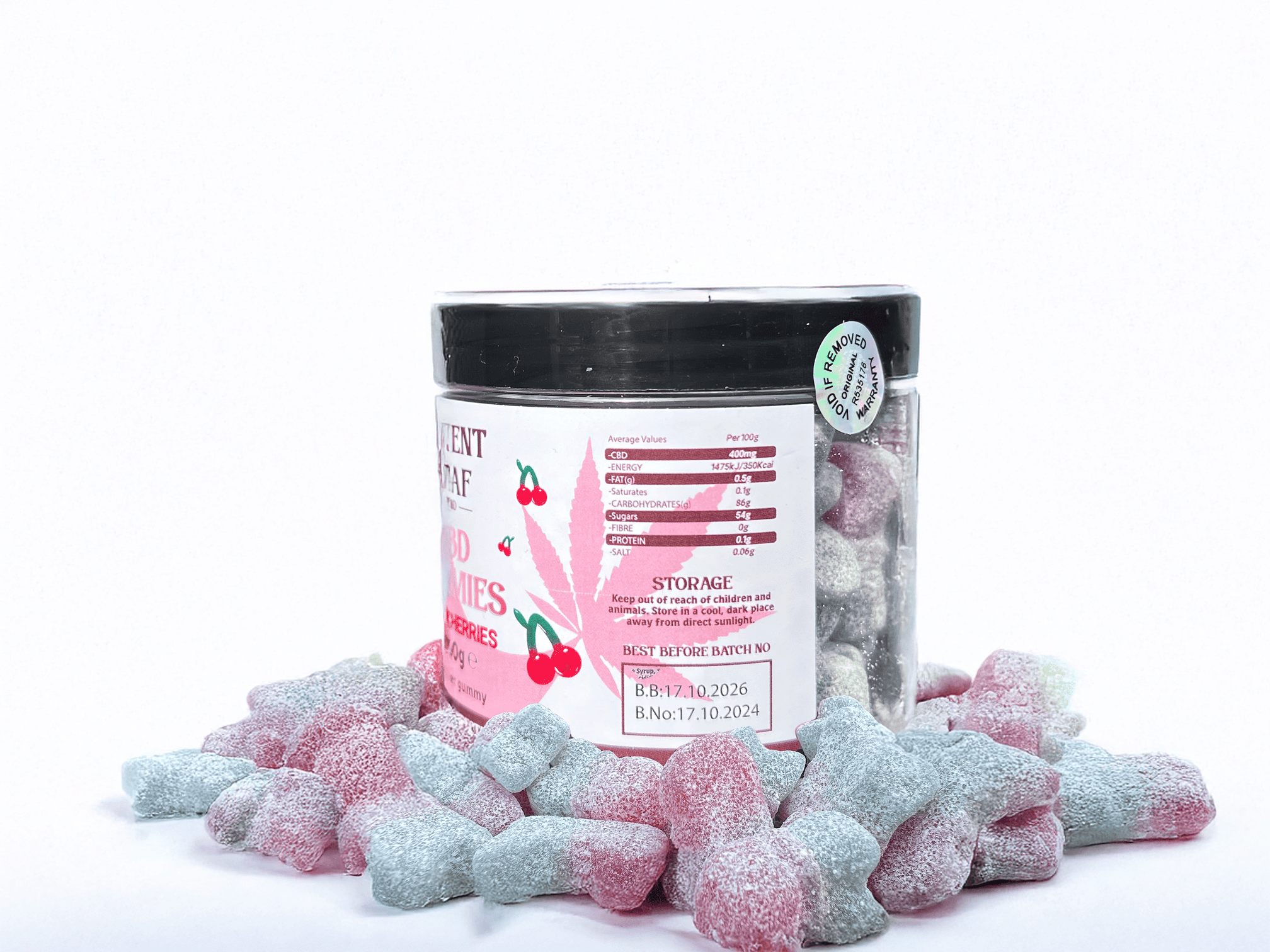 CBD Sour Cherry Gummies Image Three